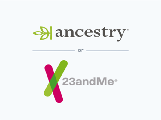 Ancestry and 23andme logos